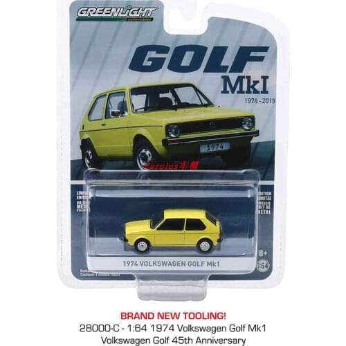 1/64 GreenLight cars 1974 Volks wagen Golf Mk1 40th anniversary COATING Toys Collection Metal Diecast Model