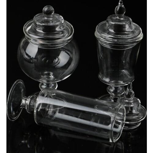 Dollhouse Miniature Glass Candy Jar Simulation Candy Bottle Model Toy 1/12 Scale Pretend Toy For Home Kitchen Decor new