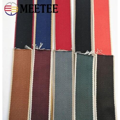 Meetee 4M 38MM Polyester Cotton Webbing Luggage Backpack PP Polypropylene Strap DIY Bag Tape Garment Decoration Lace Webbing