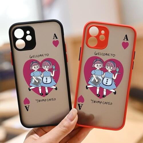 Fashion Girl Best Friend Phone Case For iPhone XR 11 12 Pro XS MAX X 7 SE20 8 6Plus Cartoon Shockproof Hard PC Cover Clear Shell