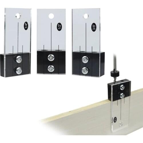 Dowel Drilling Jig Kit 1/2'' 3/8'' 1/4'' Pocket Hole Jig Acrylic Faces Drill Guide Hole Locator DIY Woodworking Carpentry Tools
