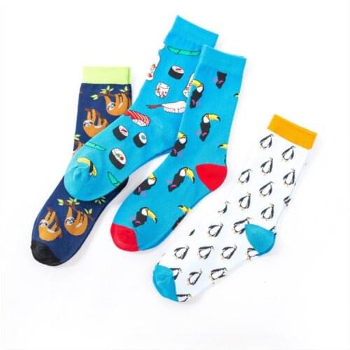 New Creative Cotton Socks Ins Fashion Brand European and American Mens Socks Stockings Skateboard Couple Trend Socks