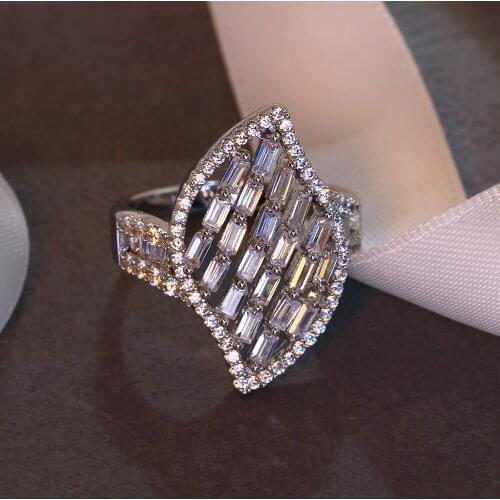 New irregular ring wonderful jewellery pave setting Shiny cubic Zirconia crystal very quickly shipping Excellent jewelry rings