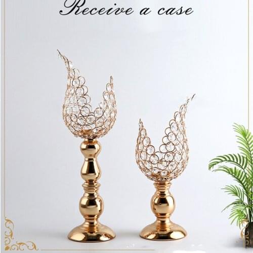 Crystals Candle Holders Luxury Candlestick Unique Wedding Candelabra Party Candle Stand Centerpieces Home Table Decoration