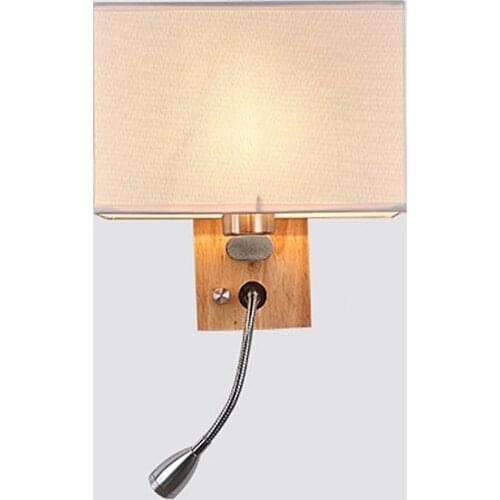 Simple Wall Lamp Sconce Lighting Modern Wood Hotel Corridor Living Room Retro Home Decoration Creative Classical LED Table Lamps