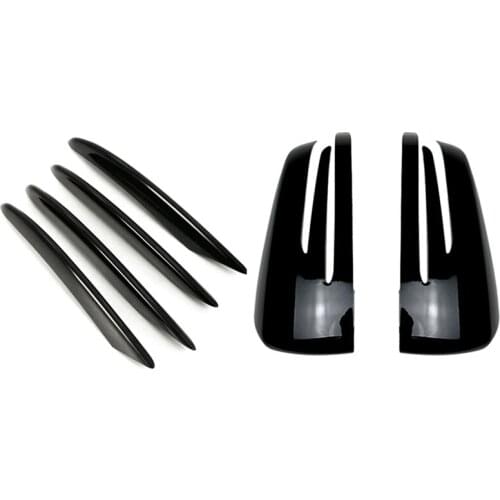 Head Fog Grille Slats Auto Lights Stickers with Side Rear View Mirror Cover ,for Mercedes Benz C-Class W205 W176 C117