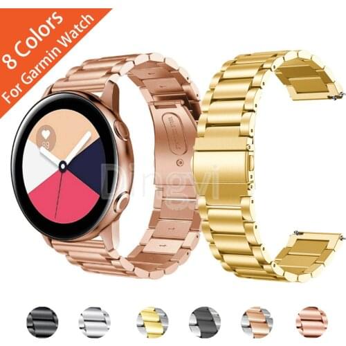 For Garmin Venu 2S Stainless Steel Strap Vivoactive 4S 40mm / GarminMove 3S Smartwatch Watch Band Metal Bracelet Watchband