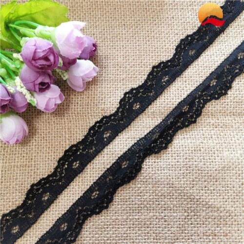 S1283*2CM White underwear nylon spandex elastic lace small edging decoration clothes narrow edge Elastic Black