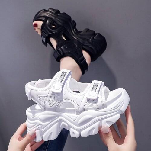 Wedges Platform Sandals Women 2021 Summer Fashion Open Velcro Ladies Sandal Outdoor Sport Chunky Sandals Women Sandalias Mujer