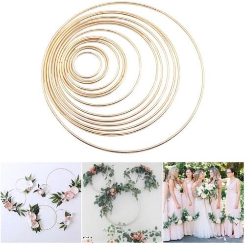 DIY Garland Dreamcatcher Iron Ring Circle Accessories Wedding Party Easter Ornament Gifts Happy Easter Party Decoration