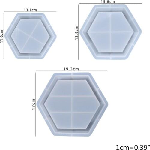 Hexagonal Fruit Storage Box Epoxy Resin Mold Serving Tray Jewelry Holder Casting Silicone Mould DIY Crafts Ornament Mold