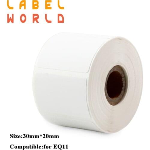 Thermal paper 320pieces compatible for EQ11 printer 30mm * 20mm white Thermal Label Roll TypeableTape Sticker Mini Thermal