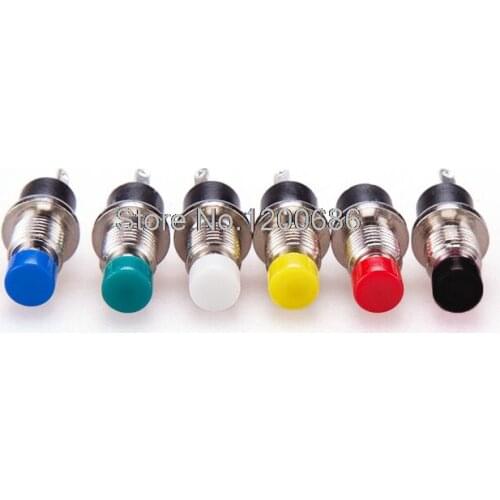 7MM Small Button Switch Push-through Switch Reset switch Momentary On Off Push Button Micro Switch Normally Open NO