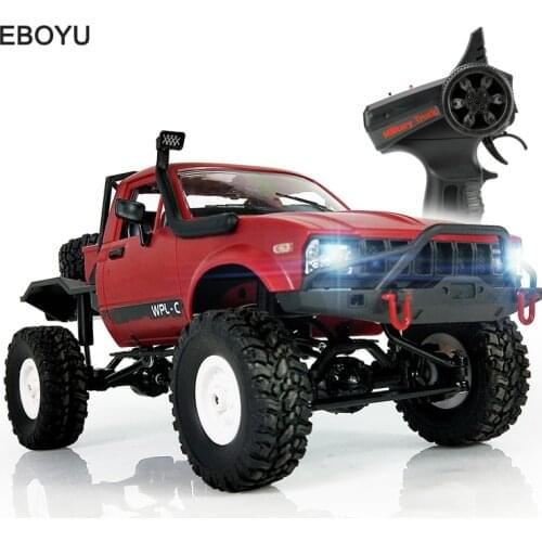 WPL C-14 1/16 RC Car 2.4G 4WD Off Road RC Military Car Rock Crawler Truck With Front LED RTR Toys