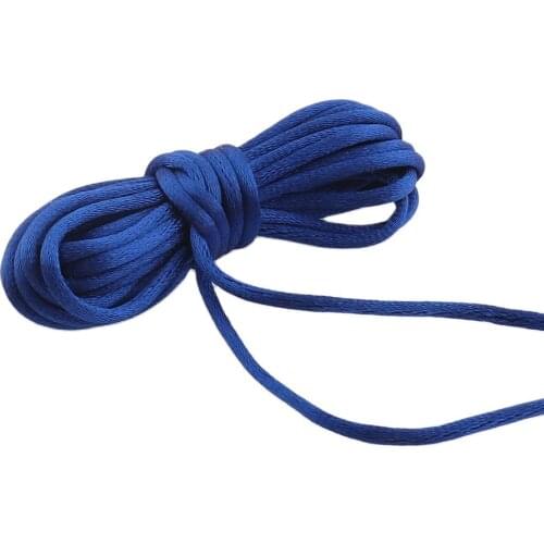 2mm Knitting Rope Chinese Knot Cord Rattail Satin Braided String Beading Nylon Silk for DIY Jewelry Findings Fashion Crafts