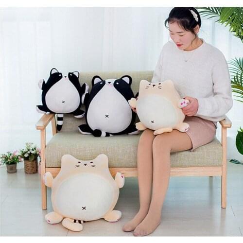 30cm/40cm Ins Fat Cute Cat Plush Toys Soft Cartoon Animal Dog Stuffed Doll Sofa Pillow Baby Sleeping Doll Kids Girls Best Gifts