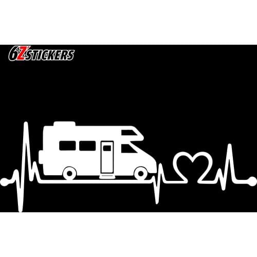 Sixsub 1pcs 35X19CM TCar Styling recreational vehicle Heartbeat 3D Car Stickers and Decals Body