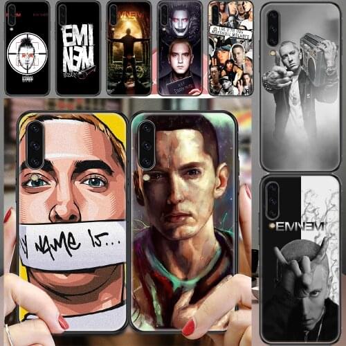 Eminem USA Singer Actor Phone case For Samsung Galaxy A 3 5 7 8 10 20 21 30 40 50 51 70 71 E S 2016 2018 4G black art cover