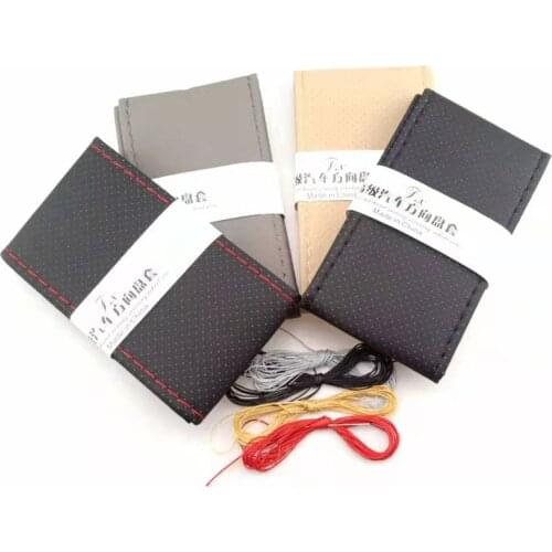 Car steering wheel cover artificial leather diameter 38cm for Volvo S40 S60 S80 XC60 XC90 V40 V60 C30 XC70 V70