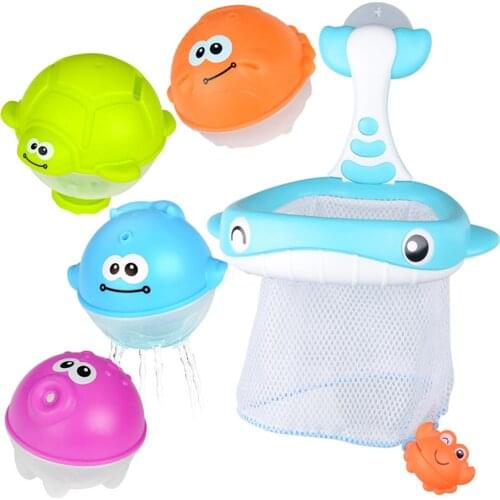 Baby Bath Toys Squeeze Water Spraying Toys Colorful Tortoise Floating Baby Water Bath Bathing Shower Toys For Children Bathroom