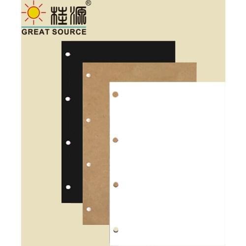 DIY Photo Leaf Board 300g Black Kraft White Card Board Photo Corner Stickers For 4 Ring Binder W21*29cm(8.27"11.42)(120 Sheets)