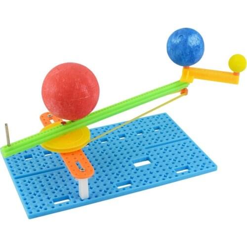 Diy Sun Moon Earth Satellite Logistics Experiment Technological Creative Electric Toy Handmade Assemble Toys for Student