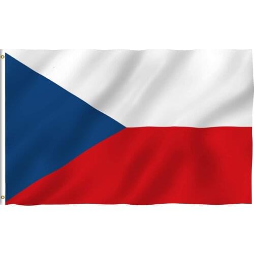 Czech Flag - Vivid Color and Fade Proof - Canvas Header and Double Stitched - Czechia National Flags Polyester 3 X 5 Ft