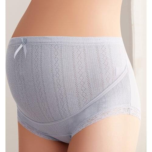 Plus Size Maternity Briefs High Waist Adjustable Underwear Clothing Cotton Shorts Panties for Pregnant Women