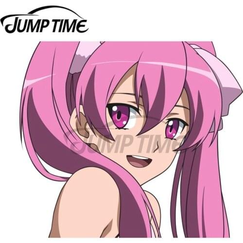 JumpTime 13 x 11.1cm Akame Ga Kill Mine Waterproof Surfboard Car Stickers Anime Windshield VAN Personality Trunk Decal Car Wrap