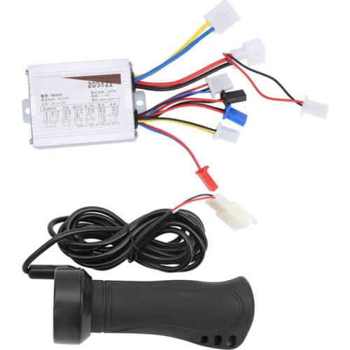 E-bike Controller Throttle Handle Set 24V/36V 500W Electric Bike Scooter Tricycles Brushed Speed Controller Throttle Grip