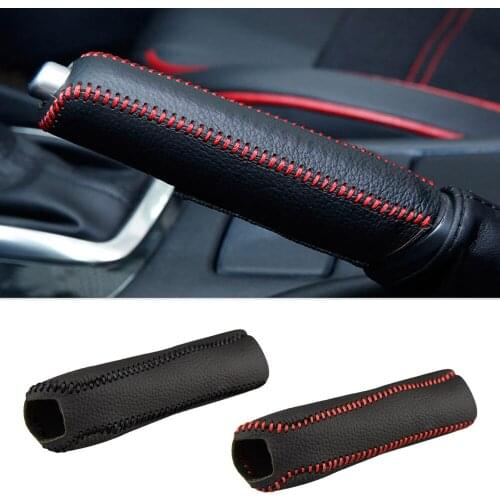 Leather Gears Handbrake Cover Auto Interior for Benz Smart Fortwo