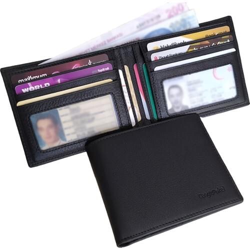 Cengiz Pakel Leather Men Wallet Black 500S