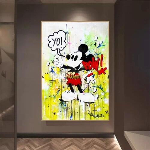 Disney Graffiti Mickey Mouse Diamond Painting 5D Diy Diamond Mosaic Embroidery Full Drill Home Decor Cross Stitch Kits