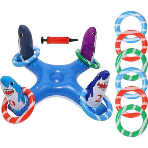 New High Quality Inflatable Pool Ring Toss Games Toy With 6PCS Rings Pool Game Toy Cross-Ring Throw Pool Game Floating Pool Toys