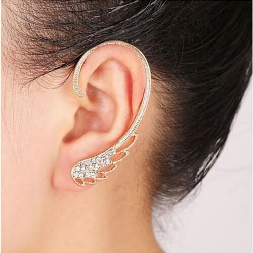 New fashion exaggerated flash drill wings stud earrings ear hanging & high quality earrings for women