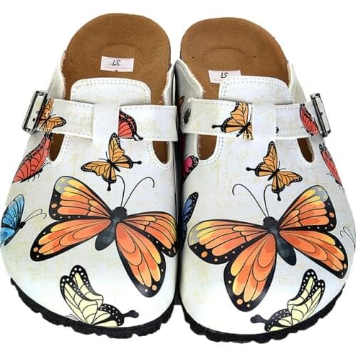 NEW SEASON DIGITAL PRINTED BUTTERFLY PRINTED WOMEN CLOSED COLORFUL SABO SLIPPERS Casual Sandals Soft Soled Woman Man Kids Shoes