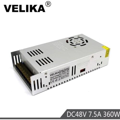 Single Output Power Supply Switch 48V 7.5A 360W Driver Transformer AC110V 220V to DC48V Power Supplies for CNC Stepper Motor