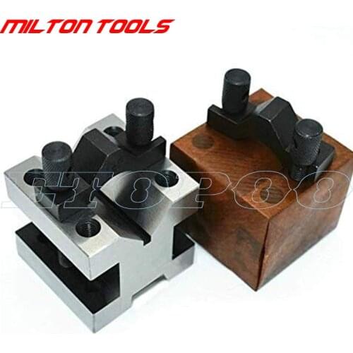 V-Block Ground Pair with Clamp Set Precision Matched Pair Precise 35x35x30mm 90°Machinist Multi-use Gauge Gage Tool