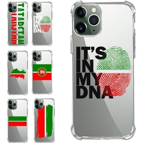 Transparent Corner Protection Phone Cases For Samsung Galaxy S8 S9 S10 S20 A50 70 40 Plus Note 9 10 Pro Tatarstan Flag
