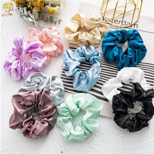 Silk Large Intestine Ring Hair Band 2021 New Simple Womens Beam Hair Circle Bun Ponytail Hair String