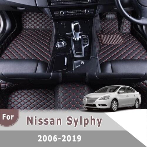 RHD Carpets For Nissan Sylphy 2019 2018 2017 2016 2015 2014 2013 2012 2011 2010 2009 2008 2007 2006 Car Floor Mats Pedals Foots