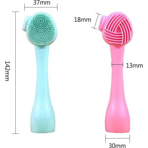 Two-in-one Silicone Facial Cleansing Brush Cleansing Instrument Mud Mask Brush Facial Mask Scraper Makeup Remover