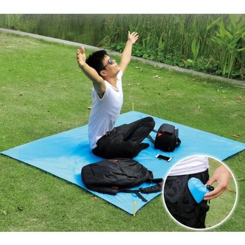Portable Pocket Camping Mat Folding Camping Mattress Outdoor Ultra-weight thin Waterproof Beach Mat Camping Picnic Blanket Mat