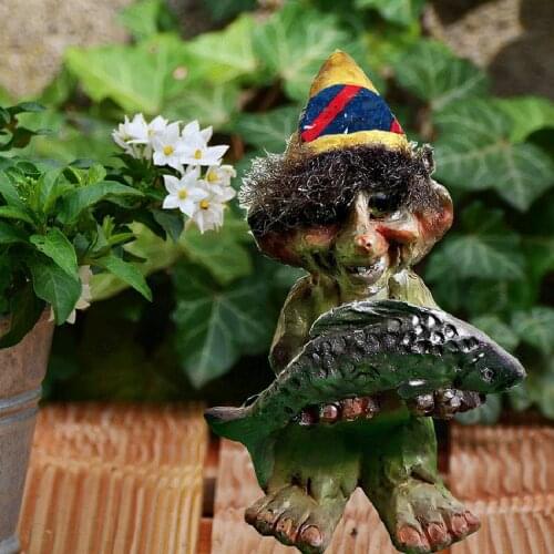 Goblin Statue Halloween Resin Crafts Creative Outdoor Landscape Ornament for Home Garden Courtyard Decoration D1
