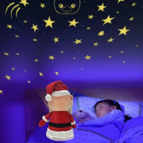 LED Projector Light Night Light Santa Claus Music Player Holiday Party Christmas Party Atmosphere Light Plush projection lamp