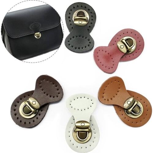 1Pc Leather Bag Lock Multicolor Button Fasteners Snap Buckles Replacement Handmade Bag DIY Clasp Accessories Women Handbag Clasp