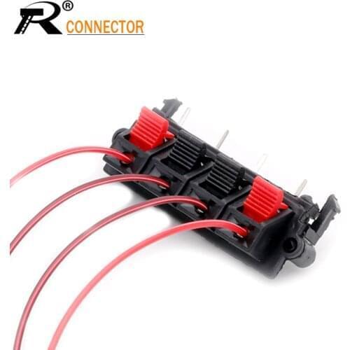 1pc 4Positions WP External Banana jack Speaker Amplifier Wire Clip Audio Socket LED Spring Terminal Switch