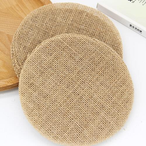 2pcs Cutlery mat Round linen piece for Christmas and wedding decoration Kitchen bar supplies desktop decoration