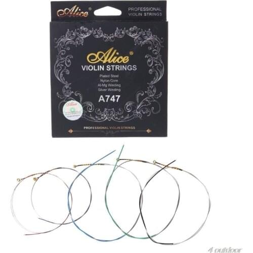 Alice A747 Violin String Nickel-plated High-carbon Steel Nylon Core Silver Wound F20 21 Dropshipping