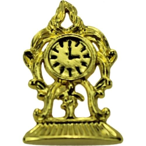 One Piece Mini Dollhouse 1/12 Miniature Furniture Accessories Golden Retro Small Clock
